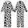 Modern Style Lovers' Illustrative Black White Organic Spot Cowhide Pattern Kid Satin Pajamas Set - 1