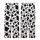 Modern Style Lovers' Illustrative Black White Organic Spot Cowhide Pattern Kid Satin Pajamas Set - 3