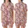 Women's Cheerful Pastel Pink White Cartoon Bunny Purple Yellow Flower Orange Heart Illustrative Pattern Satin Short-Sleeve Pajamas Set - 1