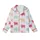 Highland Cow Fans' Whimsical Hand-Drawn Seamless Pattern Block Print Fuchsia Peach Mint Sky Blue Kid Satin Pajamas Set - 2