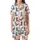 Western Style Lovers' Hand-Drawn Cowboy Boot Pattern Pink Teal Terracotta Hues Satin Short-Sleeve Pajamas Set - 2