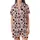 Cute Style Enthusiasts' Playful Cartoon Cow Pastel Pink Black White Cow Print Heart Spot Pattern Satin Short-Sleeve Pajamas Set - 2