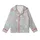 Whimsical Cat Lovers' Pastel Celestial Cats Moon Stars Planets Soft Grey Pattern Kid Satin Pajamas Set - 2