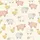 Kids' Whimsical Cartoon Farm Animals All-Over Print Pastel Pink Pigs, Grey Sheep, Yellow Ducks on Light Cream Satin Pajamas Set - 4
