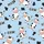 Farm Animal Lovers' Cheerful Light Blue Cartoon Cow Seamless Pattern, Black Spots & Playful 'MOO' Text Satin Pajamas Set - 4