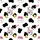 Cow Lovers' Whimsical Flat Illustrative Black Cow Spot Pattern with Cartoon Smiling Cows Pink Milk Cartons Yellow Bells Satin Pajamas Set - 4