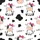 Whimsical Pattern Fans' Smiling Cartoon Cow Pattern with Hot Pink Bows, Black Spots & 'LUCK~' Text Satin Pajamas Set - 4
