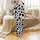 Animal Lovers' Whimsical Black & White Organic Cow Spot Pattern with Charming Cartoon Cows Satin Pajamas Set - 2