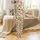 Western Enthusiasts' Whimsical Desert Folk Art Pattern: Cowboy Boots, Hats, Cacti, Guitars in Browns, Oranges, Greens Satin Pajamas Set - 2