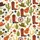 Western Enthusiasts' Whimsical Desert Folk Art Pattern: Cowboy Boots, Hats, Cacti, Guitars in Browns, Oranges, Greens Satin Pajamas Set - 4