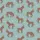 Southwestern Style Adorers' Whimsical Cartoon Donkey Muted Teal & Brown Desert Pattern with Cacti Satin Pajamas Set - 4