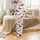 Women's Painterly Watercolor Galloping Horses Pink Roses Seamless Pattern on White Satin Pajamas Set - 2