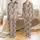 Western Desert Fans' Whimsical Taupe Pattern with Coral Pink Hats, Brown Boots, Blue Cacti, Golden Suns Satin Pajamas Set - 1