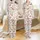 Women's Feminine Western Watercolor: Pink Bow Longhorns, Horses, Cheetah Cowboy Hats, Boots, Cacti, & Iced Coffee Satin Pajamas Set - 1