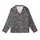 Minimalist Style Enthusiasts' High Contrast Flat Graphic Organic Irregular Black Blotches Pattern Kid Satin Pajamas Set - 2