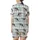 Cow Lovers' Light Blue White Watercolor Gingham Hand-Drawn Holstein Cow Pasture Repeat Pattern Satin Short-Sleeve Pajamas Set - 3