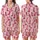 Cowgirl Chic Fans' Blush Pink Fuchsia Stylized Scattered Cowboy Boots Heart Badge Pattern Satin Short-Sleeve Pajamas Set - 1