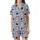 Cute Animal Lovers' Whimsical Cartoon Cow Seamless Repeat Light Periwinkle Blue Pink Bows Black Spots Luck Pattern Satin Short-Sleeve Pajamas Set - 2
