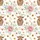 Highland Cow Lovers' Whimsical Watercolor Shaggy Brown Cow Dusty Rose Peach Yellow Green Floral Pattern Kid Satin Pajamas Set - 4