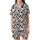 Cow Lovers' Whimsical White Black Brown Pink Cartoon Cow Spot & Friendly Face Pattern Satin Short-Sleeve Pajamas Set - 2