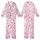 Pink Western Enthusiasts' Playful Pink & Hot Pink Cowgirl Boot Cactus Star Pattern Kid Satin Pajamas Set - 1