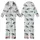 Cow Lovers' Light Blue White Watercolor Gingham Hand-Drawn Holstein Cow Pasture Repeat Pattern Kid Satin Pajamas Set - 1