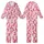 Cowgirl Chic Fans' Blush Pink Fuchsia Stylized Scattered Cowboy Boots Heart Badge Pattern Kid Satin Pajamas Set - 1