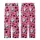 Cute Animal Lovers' Vibrant Hot Pink Flat 2D Cartoon Dairy Cow Rosy Cheeks Strawberry Moo Design Kid Satin Pajamas Set - 3