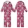 Cute Animal Lovers' Vibrant Hot Pink Flat 2D Cartoon Dairy Cow Rosy Cheeks Strawberry Moo Design Kid Satin Pajamas Set - 1