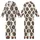 Cute Animal Lovers' Fluffy Baby Highland Cow Black White Fur Light Pink Snout Brown Striped Pom-Pom Beanie Pattern Kid Satin Pajamas Set - 1