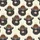 Cute Animal Lovers' Fluffy Baby Highland Cow Black White Fur Light Pink Snout Brown Striped Pom-Pom Beanie Pattern Kid Satin Pajamas Set - 4