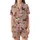 Dog Lovers' Whimsical Cartoon Dachshund Beagle Seamless Pattern Dusty Rose Pink Satin Short-Sleeve Pajamas Set - 2