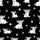 Highland Cow Fans' Black and White Illustrative Stencil Style Seamless Repeating Pattern of Cute Highland Cows with Flower Crowns Kid Satin Pajamas Set - 4