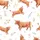 Whimsical Animal Lovers' Fluffy Highland Cow & Calf Watercolor Reddish-Brown & Lavender Wildflower Repeating Pattern Satin Short-Sleeve Pajamas Set - 4
