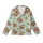 Whimsical Animal Lovers' Pastel Mint Green Highland Cow Golden Sunflower Rustic Repeat Design Kid Satin Pajamas Set - 2