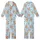 Capybara Lovers' Whimsical Cartoon Capybara Christmas Ice Skating Light Blue Seamless Pattern Kid Satin Pajamas Set - 1