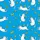 Cat Lover Azure Design: White Cats Leaping, Party Hats & Yellow Butterflies Kid Satin Pajamas Set - 4