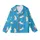 Cat Lover Azure Design: White Cats Leaping, Party Hats & Yellow Butterflies Kid Satin Pajamas Set - 2