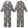 Cartoon Cow Working Laptop Blue Glasses Gold Frame Leopard Bow Brown Boba Tea Charcoal Grey Kid Satin Pajamas Set - 1