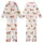 Highland Cow Calves Reddish-Brown Wildflower Watercolor Lavender Golden Pink Sage Kid Satin Pajamas Set - 1