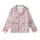 Cat Lovers' Minimalist Hand-Drawn Smiling Sleeping Cat Faces & Silhouettes on Bubblegum Pink Pattern Kid Satin Pajamas Set - 2
