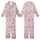 Cat Lovers' Minimalist Hand-Drawn Smiling Sleeping Cat Faces & Silhouettes on Bubblegum Pink Pattern Kid Satin Pajamas Set - 1