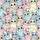 Cat Lover's Peeking Sleeping Stretching Cats Pattern: Pink Blue Grey Tan Aqua Eyes Kid Satin Pajamas Set - 4
