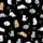 Cat Lover's Black Outline Cartoon Cats Pattern Posing White Tan Grey-Blue Red Hearts Kid Satin Pajamas Set - 4