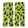 Cat Lovers' Vibrant Lime Green Playful Black Cat Silhouettes Flat Cartoon Pattern with Blue Eye Accent Kid Satin Pajamas Set - 3