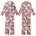 Whimsical Cat Lovers' Soft Dusty Rose Pink Hand-Drawn Cats with Vibrant Speckles & Doodle Art Pattern Kid Satin Pajamas Set - 1