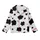 Modern Trendsetters' Bold High-Contrast Jet Black Organic Cowhide Spot Pattern Kid Satin Pajamas Set - 2