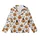 Halloween Enthusiasts' Whimsical Hand-Drawn Orange Jack-o'-Lanterns, Black Cats, Bats & Paw Prints Pattern on White Kid Satin Pajamas Set - 2