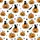 Halloween Enthusiasts' Whimsical Hand-Drawn Orange Jack-o'-Lanterns, Black Cats, Bats & Paw Prints Pattern on White Kid Satin Pajamas Set - 4