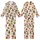 Halloween Enthusiasts' Whimsical Hand-Drawn Orange Jack-o'-Lanterns, Black Cats, Bats & Paw Prints Pattern on White Kid Satin Pajamas Set - 1